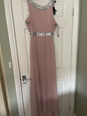 TFNC London Women's Long Dress Size 8 NWT Blush Bridesmaid Wedding Races Cruise - Image 1 of 4
