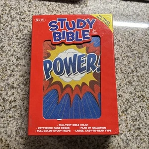 NKJV Study Bible for Kids, Power LeatherTouch NEW - Picture 1 of 13