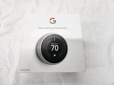 Google Nest Learning Thermostat 3rd Generation A0013 Stainless Steel - Image 1 of 4