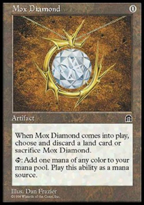 MTG English Mox Diamond Light Play Normal Stronghold - Image 1 of 1