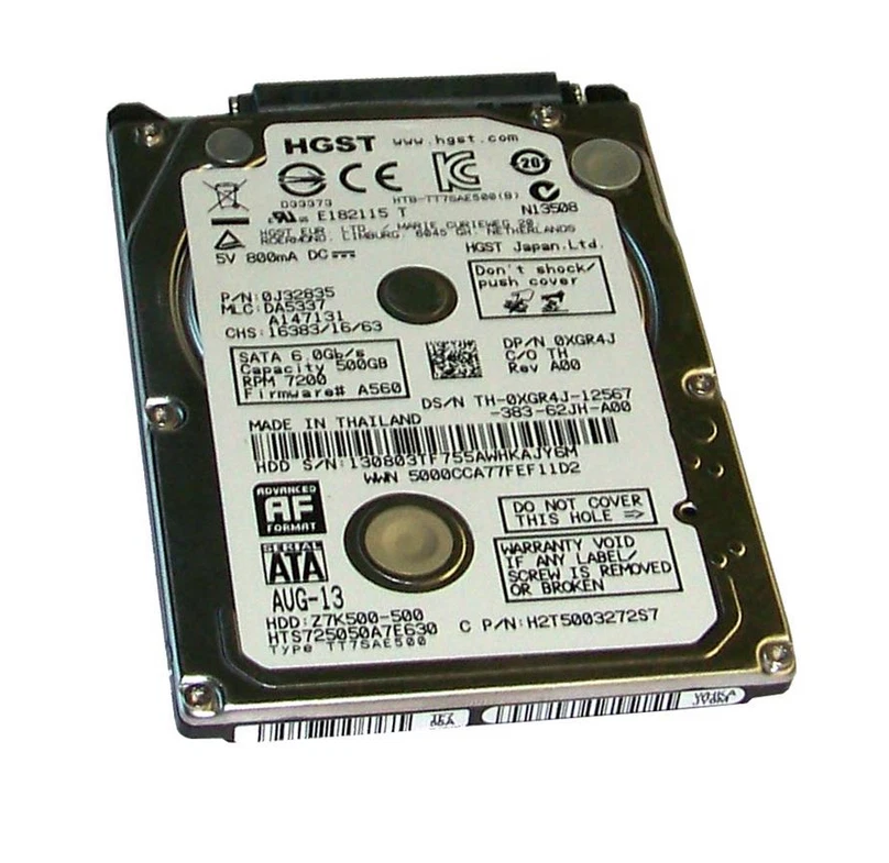 HGST Z7K500 HTS725050A7E630 500 GB 2.5" SATA III Laptop Hard Drive - Image 1 of 1