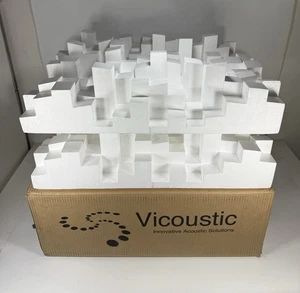 Box of 2 Vicoustic Multifuser DC2 Professional Acoustic Skyline Diffuser Panels - Picture 1 of 10