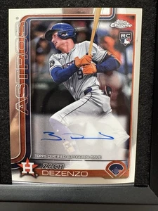 2025 Topps Chrome Baseball Zach Dezenzo Auto Houston Astros - Bild 1 von 6