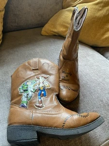 Disney Pixar Toy Story Toddler 10 Med Rodeo Cowboy Boots Woody Buzz RARE HTF - Picture 1 of 21