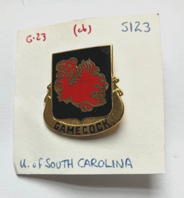 UNIV de CAROLINA DEL SUR (gamecocks) COLOMBIA, SC-VINTAGE 1940/50 SOLAPA/SOMBRERO pin Foto 1 de 3