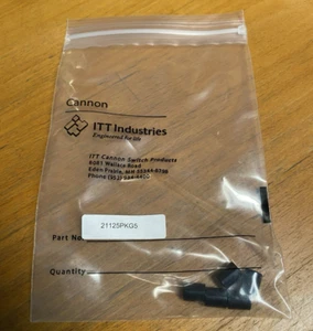 ITT CANNON 21125PKG5 CAP PUSHBUTTON ROUND BLACK (5 PACKS) - Picture 1 of 2