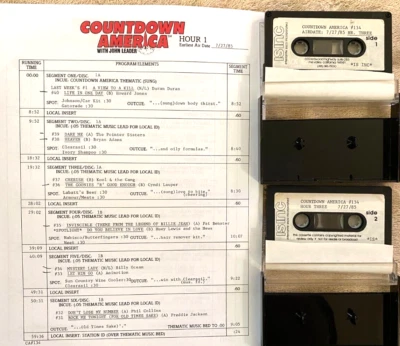 7/27/85 JOHN LEADER'S COUNTDOWN AMERICA SPOTLIGHTS HUEY LEWIS & NEWS (5), PRINCE - Image 1 of 4