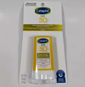 Cetaphil Sun 50 transparenter mineralischer Sonnenschutzstift LSF 50 0,5 Unzen 07/25 empfindliche Haut - Bild 1 von 3