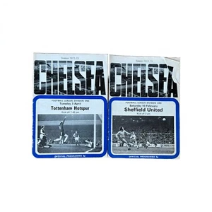 Bundle of Two Chelsea Home League Div 1 Programmes Various Cond Free UK P&P - Picture 1 of 1