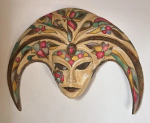Venetian mask, papier mache, hand painted signed by artist 2006. - Picture 1 of 17