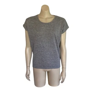 Rockwear Active Top Sz 10 Tie Back T-Shirt Cap Sleeves Round Neck Grey Marle Gym - Picture 1 of 13