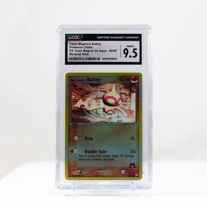 Pokemon Team Magma's Baltoy Reverse Holo #60 EX Magma v Aqua CGC 9.5 POP1 - Picture 1 of 3