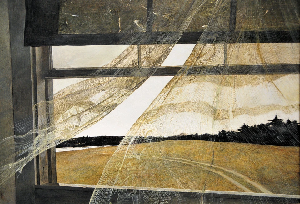 Andrew Wyeth - Viento del mar (1947) - Impresión artística de 17" x 22" Foto 1 de 1