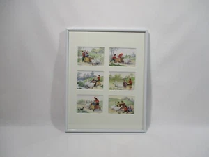 Marco Juego De 6 Cartas Escenas Infantiles Juegos Niños NIÑOS Game Frame - Picture 1 of 12