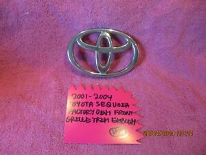 2001-2004 TOYOTA SEQUOIA FACTORY OEM GRILLE EMBLEM TRIM FREE SHIPPING