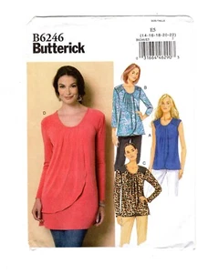 Sewing Pattern, Women's Pullover Top, Butterick B6246 Size 14-22, UC F/F - Picture 1 of 4