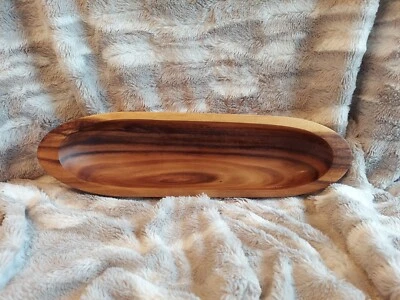 Crate & Barrel Modulus Acaica Wood Bagette Tray Serving - Image 1 of 4