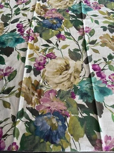 Bloom by Clarke & Clarke Designers colour Amethyst Floral Designer Fabric Flower - Picture 1 of 4