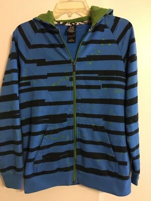 Moletom com capuz Shawn branco masculino tamanho G azul preto listra gráfica - Imagem 1 de 3