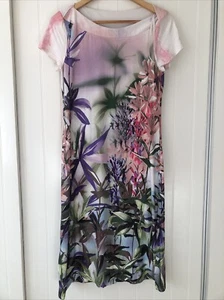 Laura Ashley Dress - Flower Print Floral Summer Dress Size 10 - Picture 1 of 15