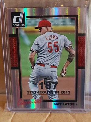 Mat Latos 2014/187 Foil Refractor Donruss  Foto 1 de 2