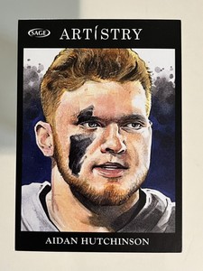 2022 Sage Artistry Aidan Hutchinson RC Detroit Lions Rookie #91 Michigan