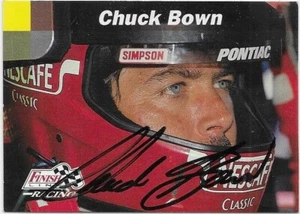 Chuck Bown Autograph Signed Finish Line NASCAR Auto Racing - Picture 1 of 1