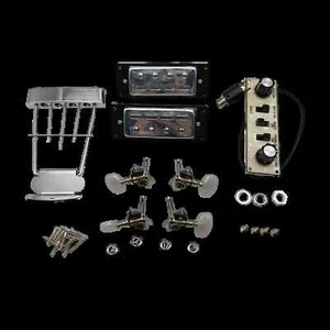 Upgraded Hofner Electric Bass Kit Tuner/Pickup/Ladder Tailpiece/Control Panel - Picture 1 of 12
