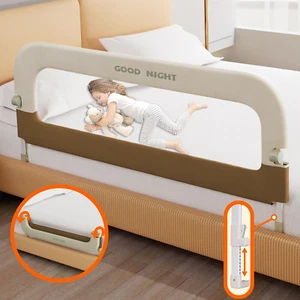 59 Inch Adjustable Bed Guard Rail Portable Folding Toddler Crib Twin Bunk Full Q - Picture 1 of 12