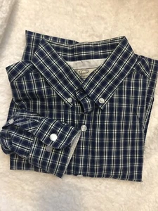 ORIGINAL PENGUIN MEN DRESS SHIRT PLAID BLUE GREEN HERITAGE SLIM FIT 16 32/33 NEW - Picture 1 of 3