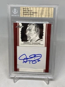 2013 JOHNNY MANZIEL RC AUTHENTIC CUT SIGNATURE AUTO ORG ART WORK PSA/DNA BGS - Picture 1 of 6