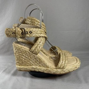 Sandalias de cuña Dolce Vita para mujer LT rafia natural ALDONA talla 12-NUEVAS - Imagen 1 de 8