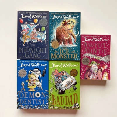 David Walliams 5 Book Bundle PB Demon Dentist, Bad Dad, Midnight Gang Etc - image 1 of 4
