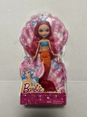 Barbie Fairytale Mermaid Doll 7” Pelo Rosa Mattel 2014 Foto 1 de 4