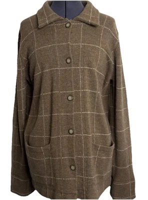 Кардиган из 100% овечьей шерсти Deane & White свитер женский средний бабушка опрятный - Изображение 1 из 4