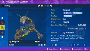 Pokemon Scarlet and Violet PSV - Shiny 6IV Rayquaza - Picture 1 of 3