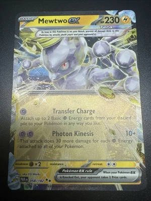 Mewtwo ex 058/182 Sv04: Paradox Rift Holo - Image 1 of 2