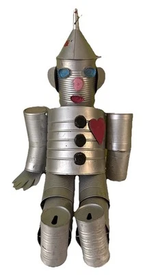 "Carillón de viento de hombre de hojalata de colección Mago de Oz lata reciclada hecha a mano arte popular 24""" Foto 1 de 4