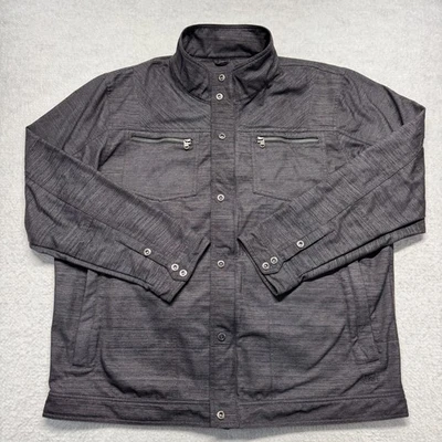 REI Co Op Full Zip Buttong Front Casual Jacket Coat Gray Men's Size XXL - Image 1 of 4