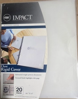 数量 (20) GBC IMPACT Presentation Cover, 8-1/2” X 11 英寸 超厚 — 第 1/3 张图片