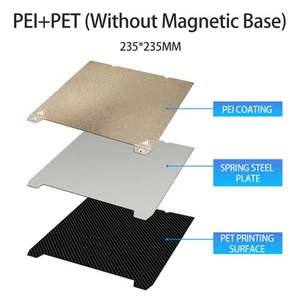 (Without Magnetic Sticker-One Side PEI One Side PET)3D Print Bed Magnetic TDW - Zdjęcie 1 z 11