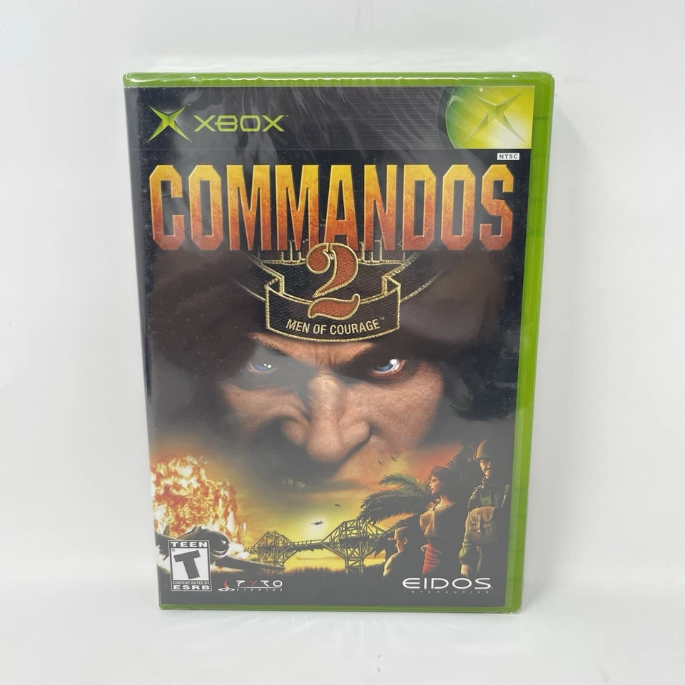 *READ* New! (Torn Seal) Commandos 2: Men of Courage Microsoft Xbox Original - Image 1 of 4