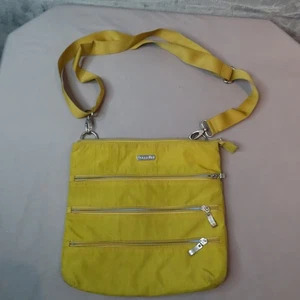 BAGGALINI Crossbody Bag Womens Yellow Adjustable Strap Travel Organizer Purse - Picture 1 of 7