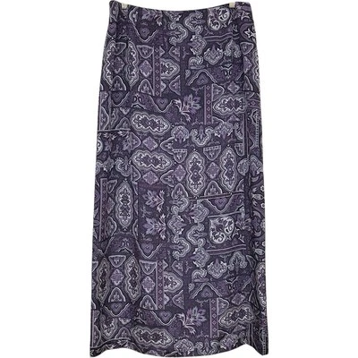 Falda de seda Talbots para mujer talla 12 púrpura ciruela cachemira vaquera caprichosa medieval Foto 1 de 4