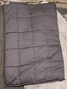 Weighted Blanket 15 lbs / Pounds 48" x 72" Glass Beads Cotton Fabric Gray / Grey - Picture 1 of 6