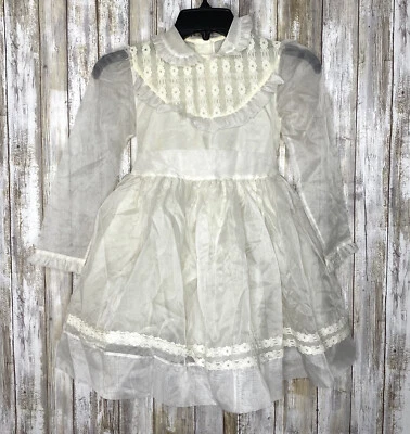 Vestido de Colección Madonna By Haddad Blanco Niñas Talla 7 Foto 1 de 4