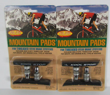 Kool-Stop Mountain V-Brake Pads Black Pair Threaded Post for Direct Pull Brakes