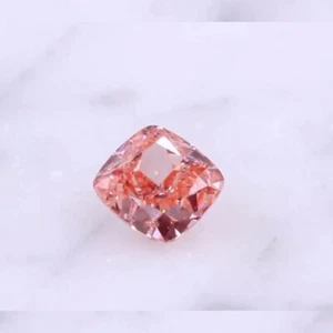 CVD Pink Cushion Diamond/ 0.75 Ct 5.25 mm VS1 Pink Cushion Lab Grown Diamond - Picture 1 of 3