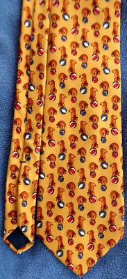 Corbata de seda oso bailarín Brooks Brothers vintage, bola de circo - Hecha en EE. UU. Foto 1 de 4