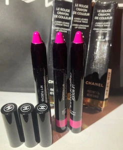 3*New Chanel Le Rouge Crayon Jumbo Longwear Matte Lip Crayon No.7 FUSCHIA Read* - Picture 1 of 2
